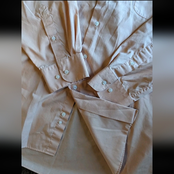 90s Vintage Colours By Alexander Julian Long Sleeve Button Down Shirt Peach 🍑 L - Picture 5 of 16